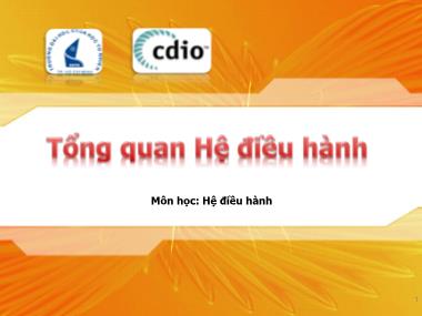 Giáo trình Hệ điều hành - Bài 1: Tổng quan hệ điều hành