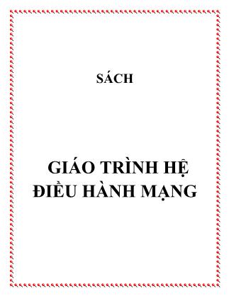 Giáo trình Hệ điều hành mạng - Lê Khánh Dương