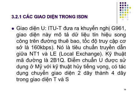 Giáo trình Hệ viễn thông - Chương 3: Mạng tích hợp số đa dịch vụ ISDN-Các kênh trong ISDN