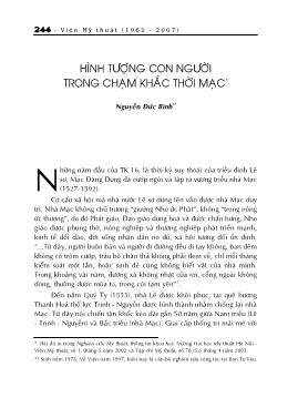 Giáo trình Hình tượng con người trong chạm khắc thời Mạc - Nguyễn Đức Bình