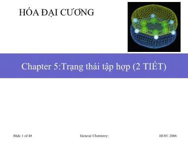 Giáo trình Hóa đại cương - Chương 5: Trạng thái tập hợp (2 tiết)