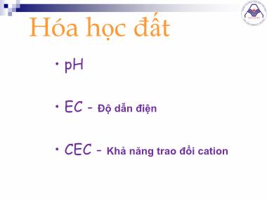 Giáo trình Hóa học đất