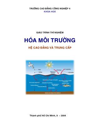 Giáo trình Hóa môi trường (Phần 1)