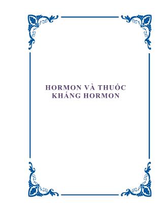 Giáo trình Hormon và thuốc kháng Hormon