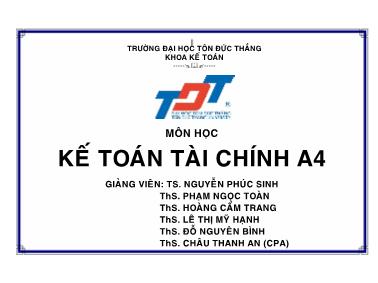 Giáo trình Kế toán tài chính A4 - Nguyễn Phúc Sinh