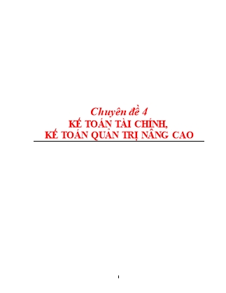 Giáo trình Kế toán Tài chính-Kế toán quản trị nâng cao (Bản đẹp)