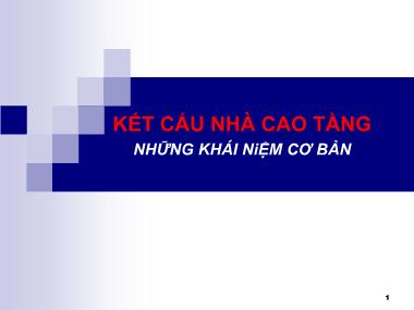 Giáo trình Kết cấu nhà cao tầng