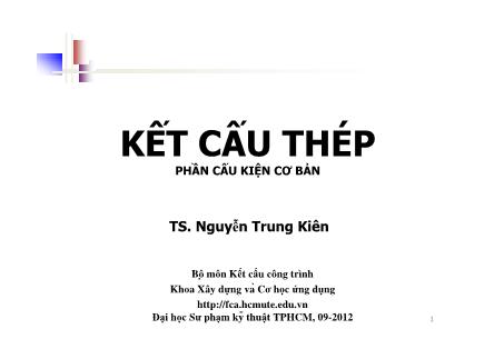 Giáo trình Kết cấu thép - Nguyễn Trung Kiên