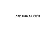 Giáo trình Khởi động hệ thống