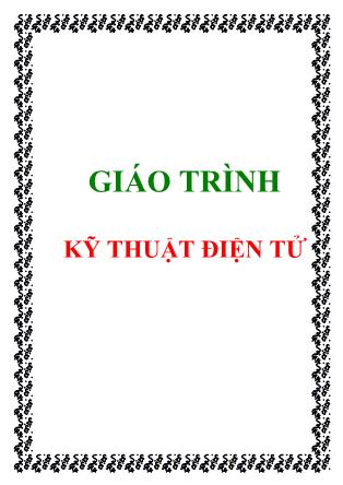 Giáo trình Kĩ thuật điện tử - Lê Thị Hồng Thắm