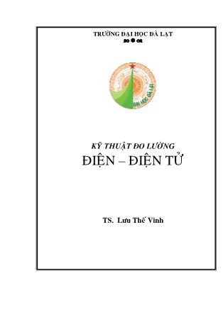 Giáo trình Kĩ thuật đo lường Điện-Điện tử