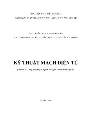 Giáo trình Kĩ thuật mạch điện tử