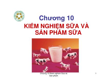 Giáo trình Kiểm nghiệm sữa và sản phẩm sữa