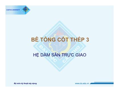 Giáo trình Kỹ thuật xây dựng - Chương 2: Hệ dầm sàn trực giao