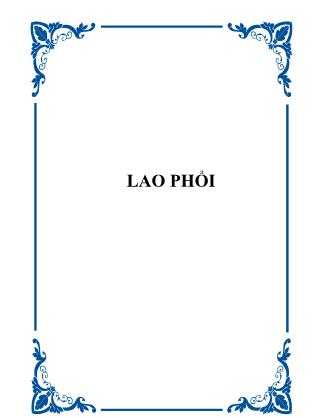 Giáo trình Lao phổi