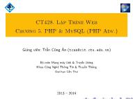 Giáo trình Lập trình Web - Chương 5: PHP và MySQL - Trần Công Án