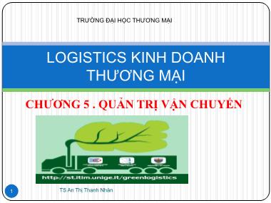 Giáo trình Logistics kinh doanh thương mại - Chương 5: Quản trị vận chuyển