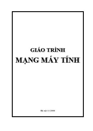 Giáo trình Mạng máy tính (Chuẩn kiến thức)