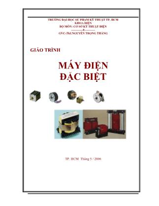 Giáo trình Máy điện đặc biệt - Nguyễn Trọng Thắng