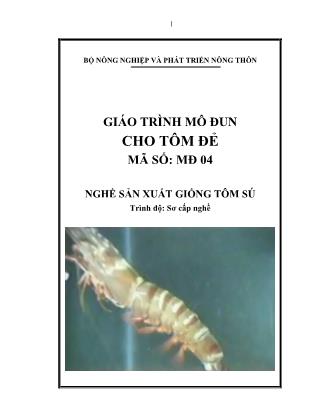 Giáo trình Mô đun cho Tôm đẻ