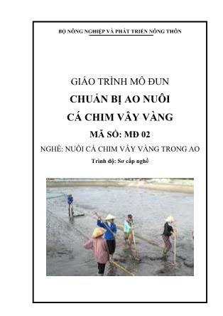 Giáo trình Mô đun chuẩn bị ao nuôi cá chim vây vàng