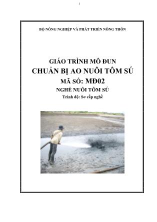 Giáo trình Mô đun chuẩn bị ao nuôi tôm sú