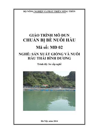 Giáo trình Mô đun chuẩn bị bè nuôi hàu