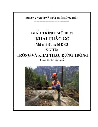 Giáo trình Mô đun khai thác gỗ