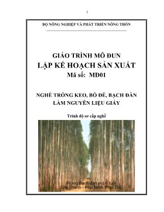 Giáo trình Mô đun lập kế hoạch sản xuất