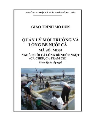 Giáo trình Mô đun quản lý môi trường và lồng bè nuôi cá