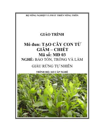 Giáo trình Mô đun Tạo cây con từ giâm–chiết