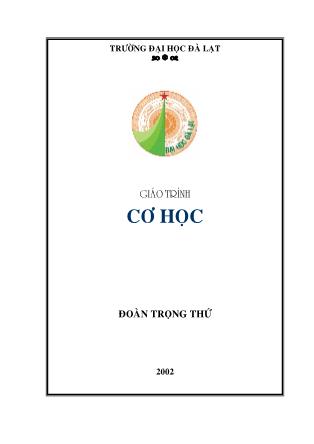 Giáo trình môn Cơ học (Bản đẹp)