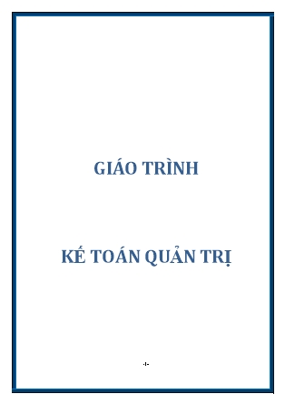 Giáo trình môn học Kế toán quản trị