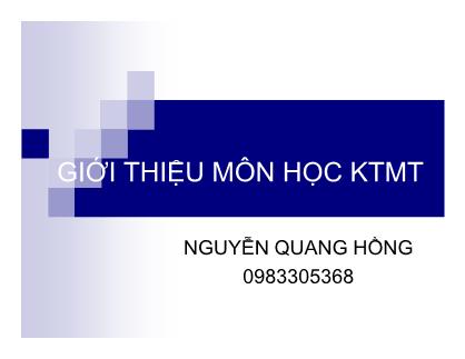 Giáo trình môn học Khoa học môi trường - Nguyễn Quang Hồng