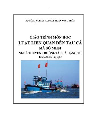 Giáo trình Môn học luật liên quan đến tàu cá