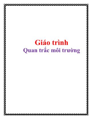 Giáo trình môn học Quan trắc môi trường