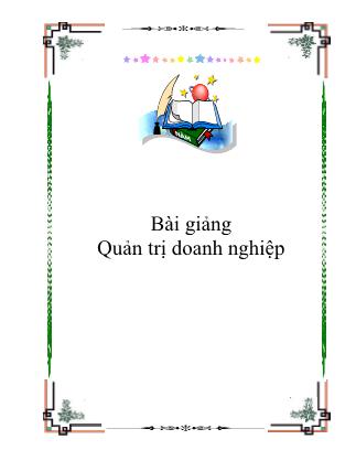 Giáo trình môn học Quản trị doanh nghiệp