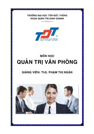 Giáo trình môn học Quản trị văn phòng - Phạm Thị Ngân