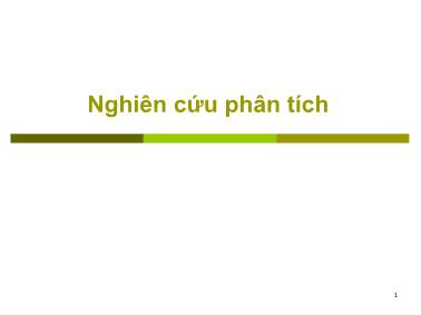 Giáo trình Nghiên cứu phân tích