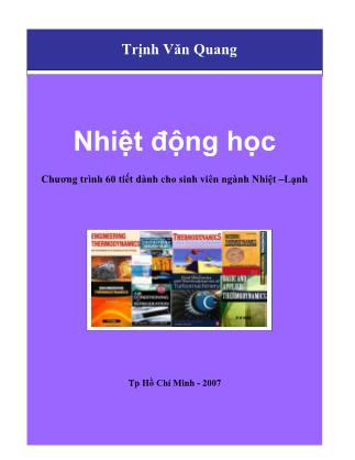 Giáo trình Nhiệt động học - Trịnh Văn Quang