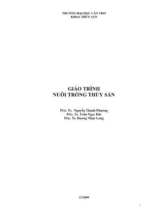 Giáo trình nuôi trồng thủy sản - Nguyễn Thanh Phương