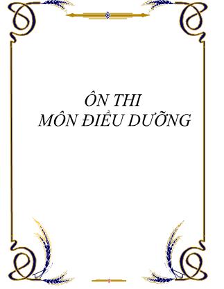 Giáo trình Ôn thi môn Điều dưỡng