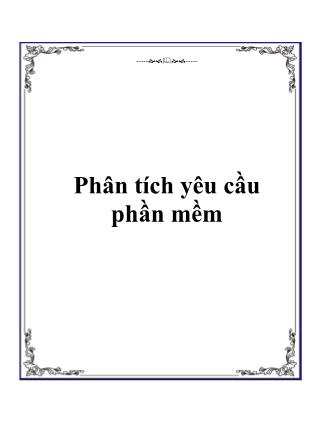 Giáo trình Phân tích yêu cầu phần mềm