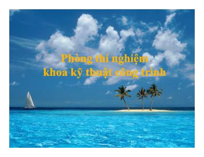 Giáo trình Phòng thí nghiệm khoa kỹ thuật công trình