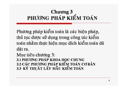 Giáo trình Phương pháp kiểm toán