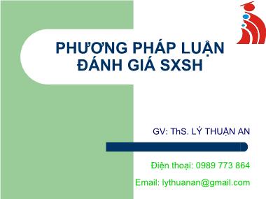 Giáo trình Phương pháp luận đánh giá sản xuất sinh hoạt - Lý Thuận An