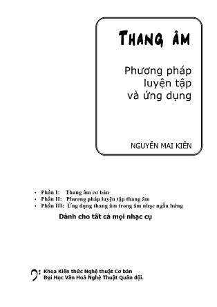 Giáo trình Phương pháp luyện tập và ứng dụng - Nguyễn Mai Kiên