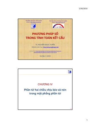 Giáo trình Phương pháp số trong tính toán kết cấu - Chương 4: Phần tử hai chiều chịu kéo và nén trong mặt phẳng phần tử