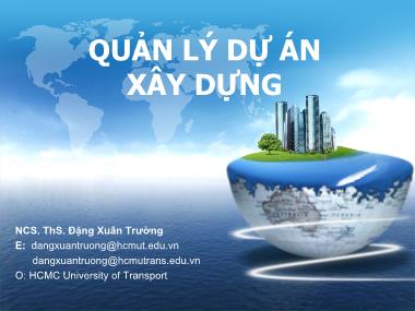 Giáo trình Quản lý dự án xây dựng - Đặng Xuân Trường