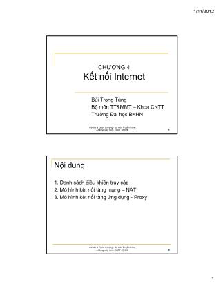 Giáo trình Quản trị Mạng - Chương 4: Kết nối Internet - Bùi Trọng Tùng